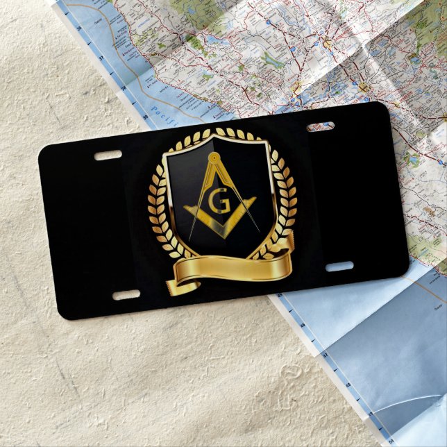 Freemason License Plate (In Situ)