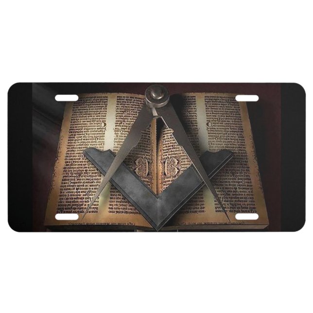 Freemason  license plate (Front)