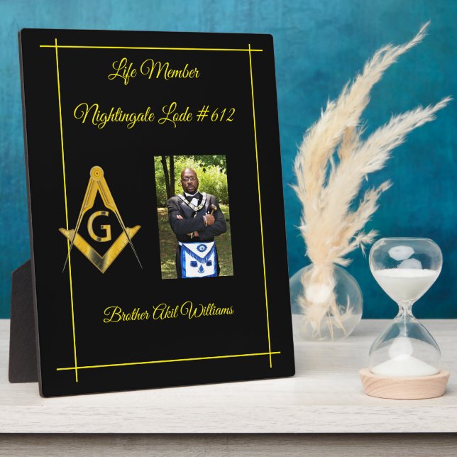 Freemason Life member Plaque (Side)