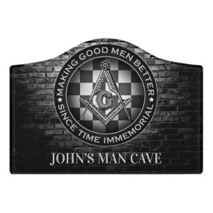 Freemason Man Cave Door Sign