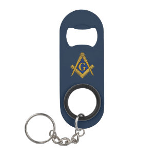 Freemason Masonic Gifts Blue Square and Compass  Keychain Bottle Opener