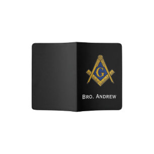 Freemason Masonic Gifts Square and Compass Black Passport Holder