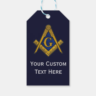 Freemason Masonic Gifts Square and Compass Navy Gift Tags