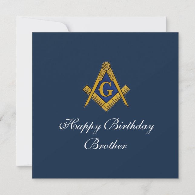 Freemason Masonic Mason Freemason Birthday Invitation (Front)