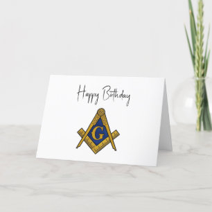 Freemason Masonic Mason Freemason Birthday Thank You Card