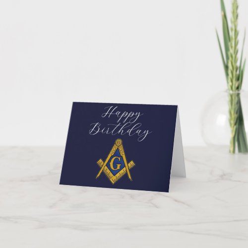 Freemason Masonic Mason Freemason Birthday Thank You Card
