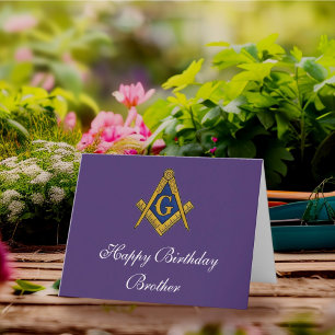 Freemason Masonic Mason Freemason Birthday Thank You Card