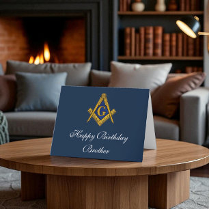 Freemason Masonic Mason Freemason Birthday Thank You Card