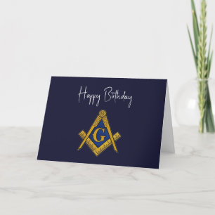 Freemason Masonic Mason Freemason Birthday Thank You Card