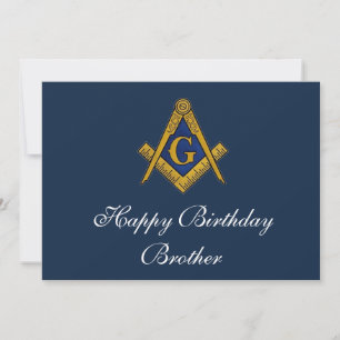 Freemason Masonic Mason Freemason Birthday Thank You Card