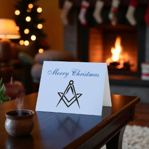 Freemason Masonic Mason Freemason Christmas Letterpress Thank You Card