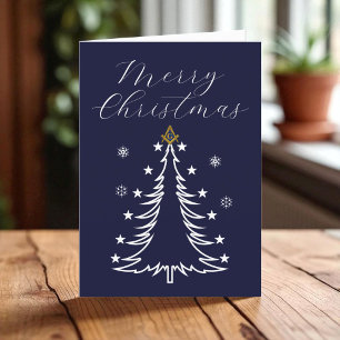 Freemason Masonic Mason Freemason Christmas Letterpress Thank You Card