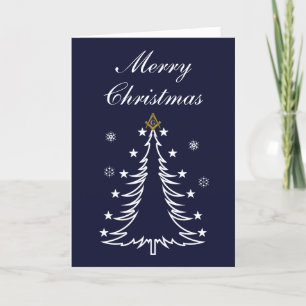 Freemason Masonic Mason Freemason Christmas Letterpress Thank You Card