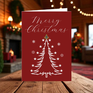 Freemason Masonic Mason Freemason Christmas Thank You Card
