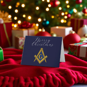 Freemason Masonic Mason Freemason Christmas Thank You Card