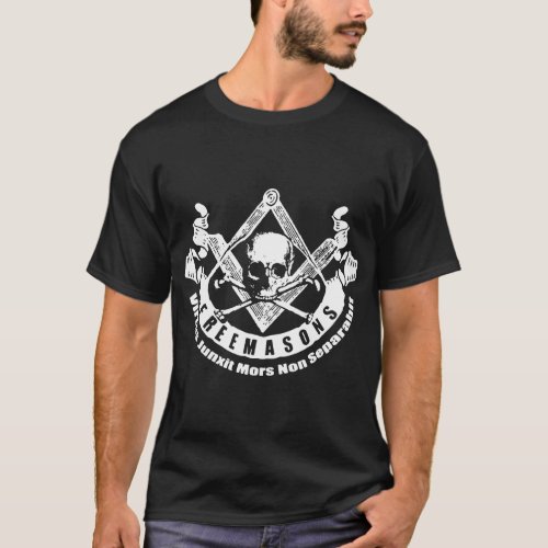 FREEMASON Masonic Skull Square Compass Masonry Fre T_Shirt