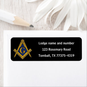 Freemason Masonic Square and Compass Black Label