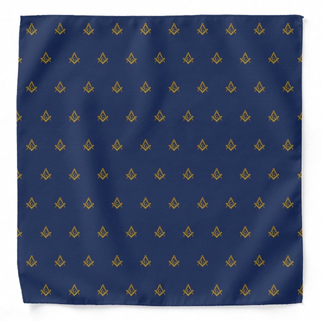 Freemason Masonic Square and Compass Freemasonry Bandana (Front)