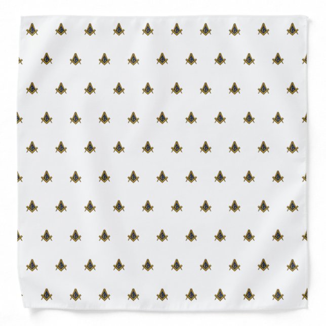 Freemason Masonic Square and Compass Freemasonry Bandana (Front)