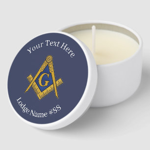 Freemason Masonic Square and Compass Freemasonry Mini Candle Favors