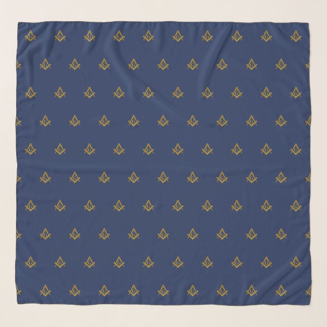 Freemason Masonic Square and Compass Freemasonry Scarf (Front)