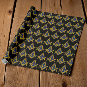 Freemason Masonic Square and Compass Freemasonry W Wrapping Paper