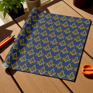 Freemason Masonic Square and Compass Freemasonry Wrapping Paper