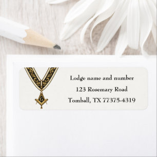 Freemason Masonic Square and Compass White Label