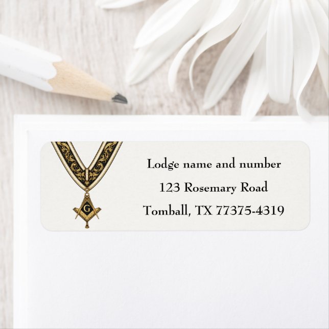Freemason Masonic Square and Compass White Label (Insitu)