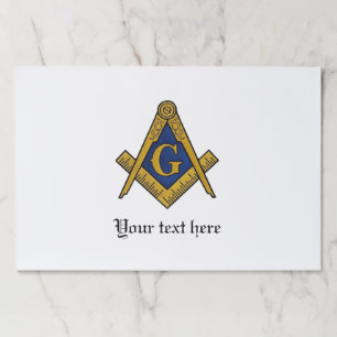 Freemason Masonic Template Square Compass Paper Pad