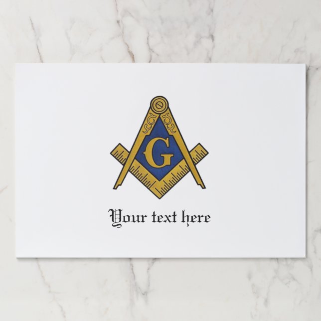 Freemason Masonic Template Square Compass Paper Pad (Front)