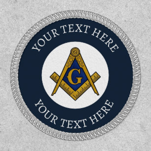 Freemason Masonry Masonic Black Square and Compass Patch