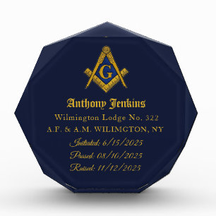 Freemason Master Mason Lodge Masonry Acrylic Award
