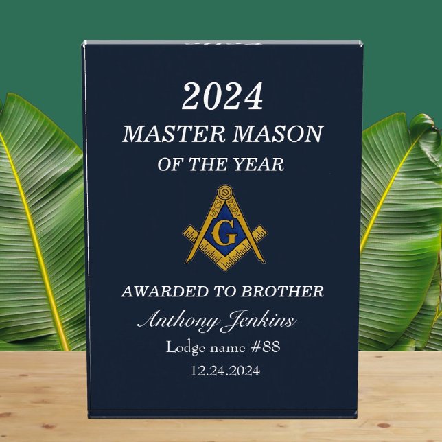 Freemason Master Mason Lodge Masonry Acrylic Award (Creator Uploaded)