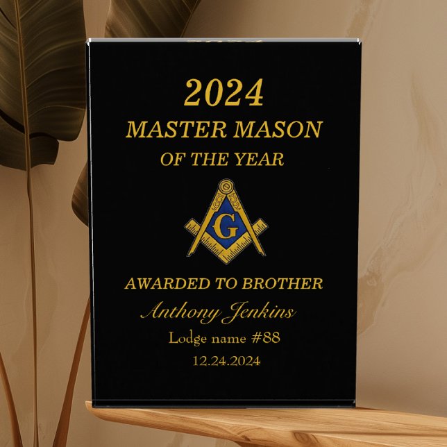 Freemason Master Mason Lodge Masonry Acrylic Award (Creator Uploaded)