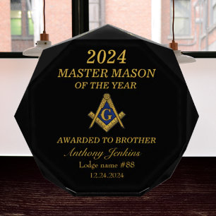 Freemason Master Mason Lodge Masonry Acrylic Award