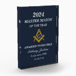 Freemason Master Mason Lodge Masonry Acrylic Award<br><div class="desc">Freemason,  Master Mason,  blue,  square and compass,  lodge,  acrylic award.</div>