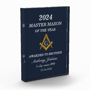 Freemason Master Mason Lodge Masonry Acrylic Award