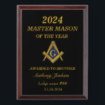 Freemason Master Mason Lodge Masonry Award Plaque<br><div class="desc">Freemason,  Master Mason,  lodge,  award plaque.</div>
