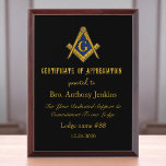 Freemason Master Mason Lodge Masonry Award Plaque<br><div class="desc">Freemason,  Master Mason,  lodge,  award plaque.</div>
