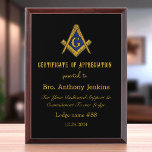 Freemason Master Mason Lodge Masonry Award Plaque<br><div class="desc">Freemason,  Master Mason,  lodge,  award plaque.</div>