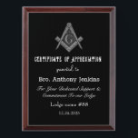 Freemason Master Mason Lodge Masonry Award Plaque<br><div class="desc">Freemason, Master Mason, lodge, award plaque.</div>