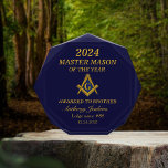 Freemason Master Mason Lodge Masonry Navy Blue Acrylic Award<br><div class="desc">Freemason,  Master Mason,  lodge,  Freemasonry,  navy blue acrylic award.</div>