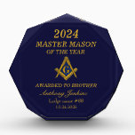 Freemason Master Mason Lodge Masonry Navy Blue Acrylic Award<br><div class="desc">Freemason,  Master Mason,  lodge,  Freemasonry,  navy blue acrylic award.</div>