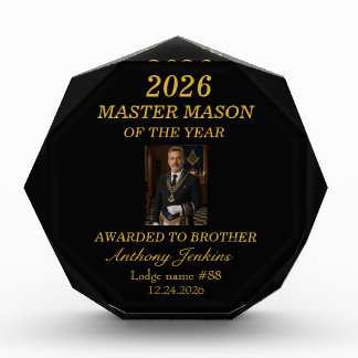 Freemason Master Mason Photo Lodge Masonry Acrylic Award