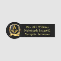 Freemason Name Tag