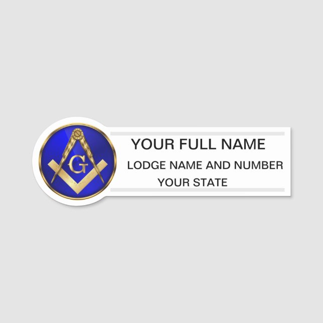 Freemason Name Tag (Front)