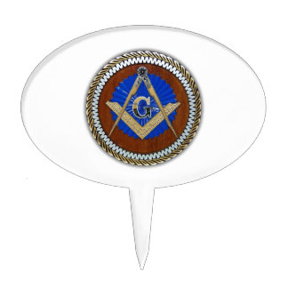 freemason NWO conspiracy square & compass Cake Topper