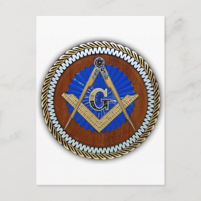 freemason NWO conspiracy square & compass Postcard (Front)