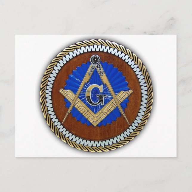 freemason NWO conspiracy square & compass Postcard (Front)